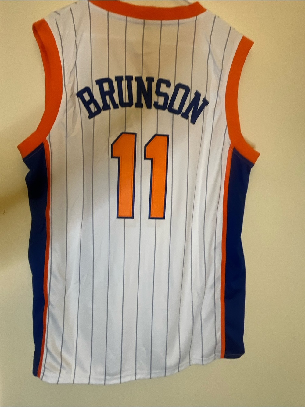 embroidered pinstripe new york brunson basketball jersey
